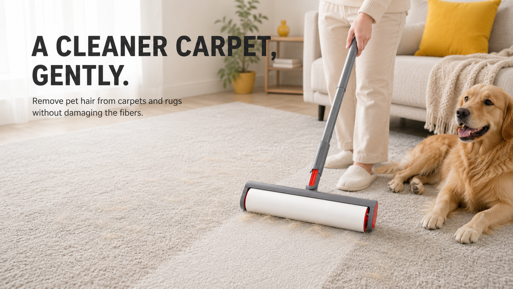How to Remove Pet Hair From Carpet Without Damaging the Fibers