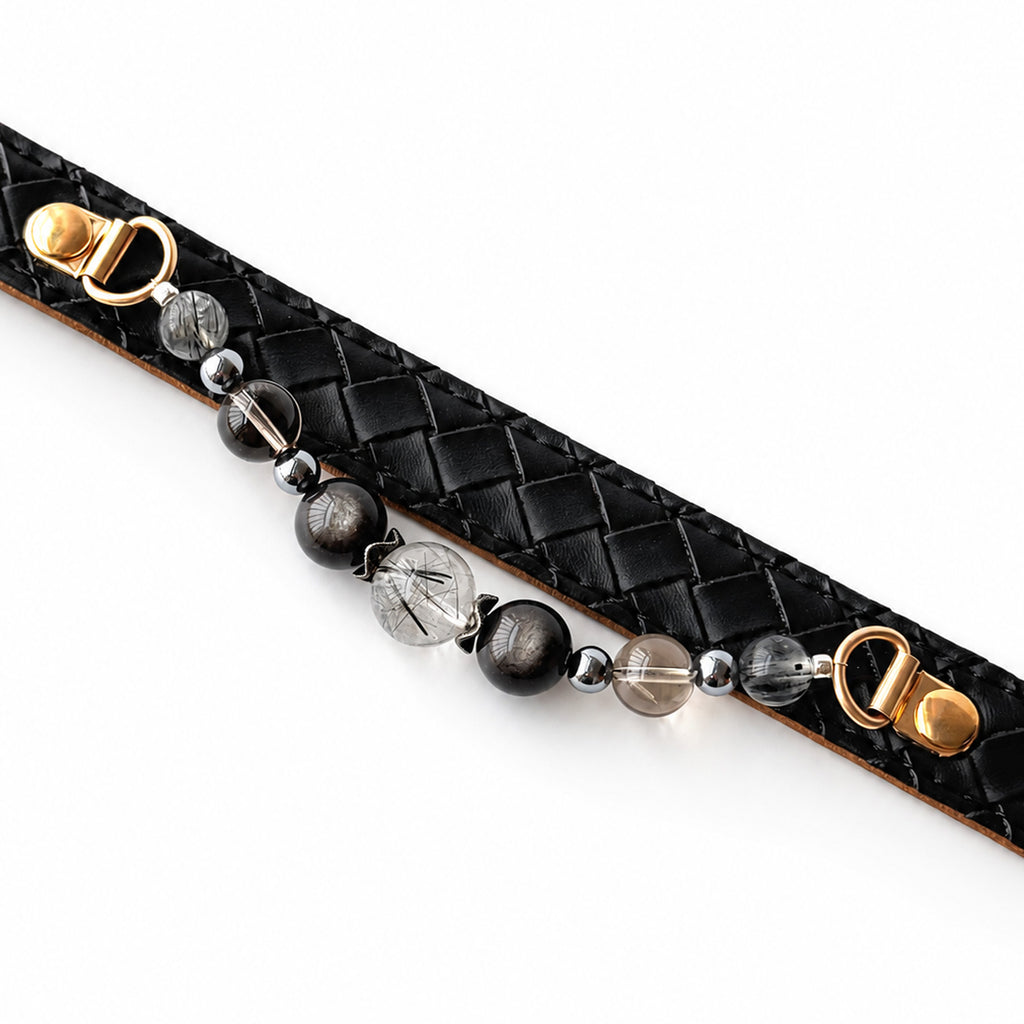Noir Eclipse Gemstone Dog Collar