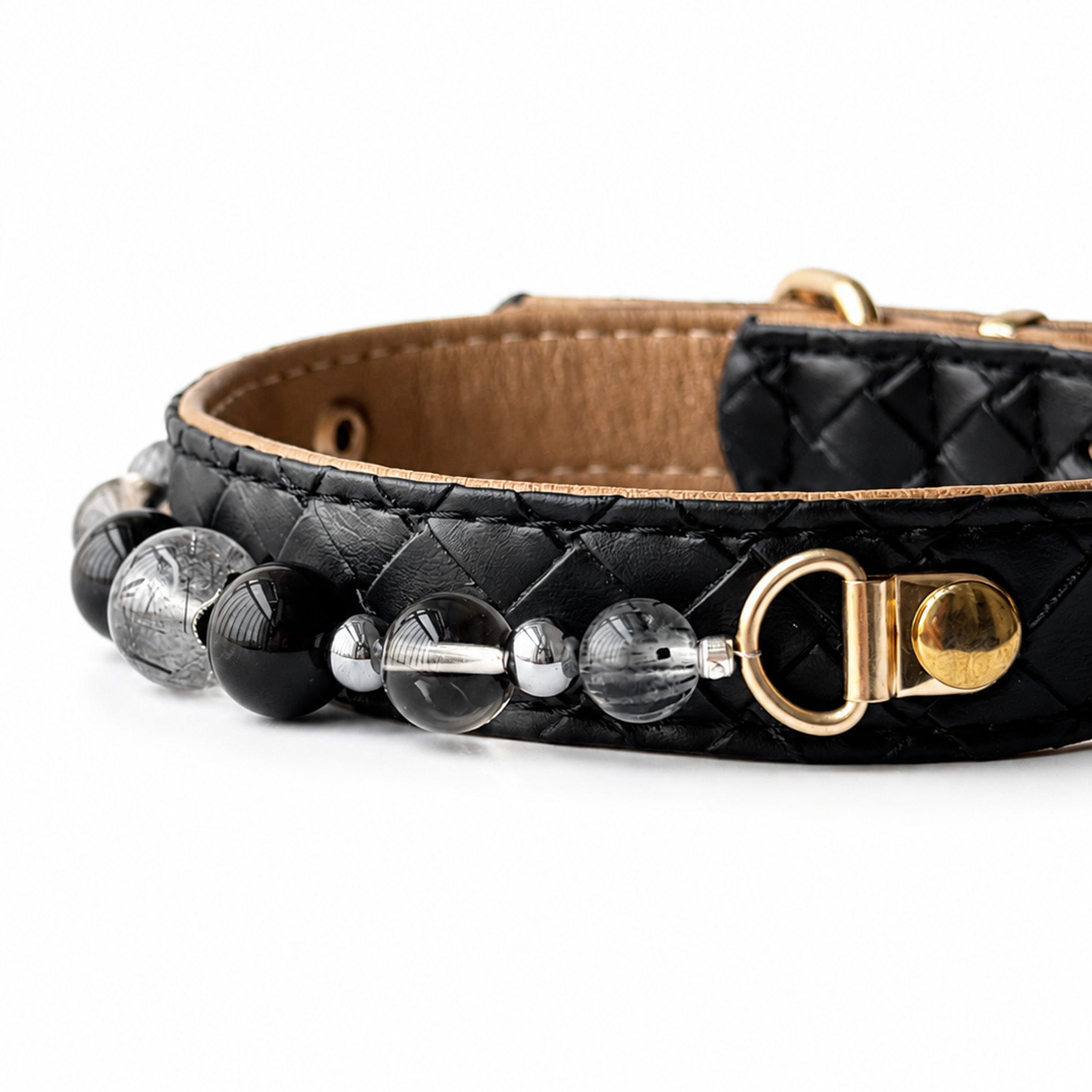 Noir Eclipse Gemstone Dog Collar