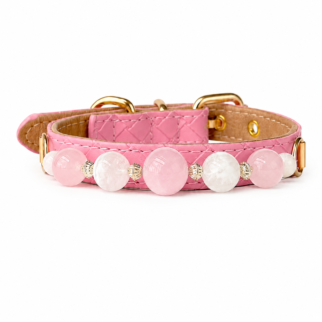 Blush Reverie Gemstone Dog Collar