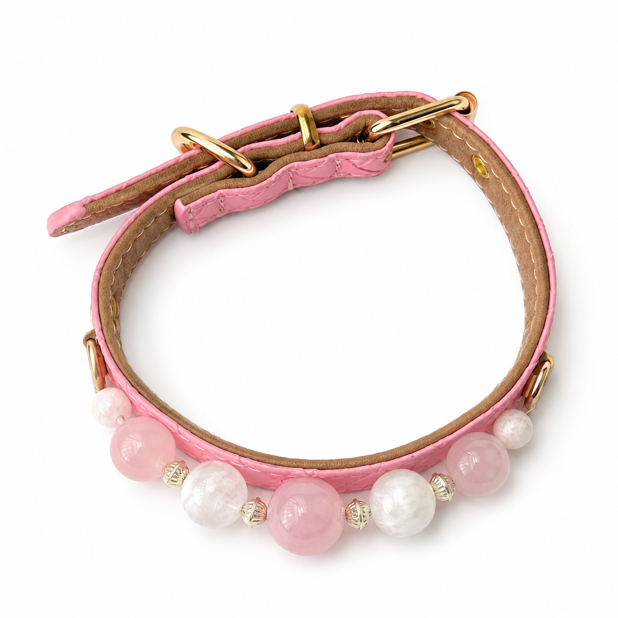 Blush Reverie Gemstone Dog Collar