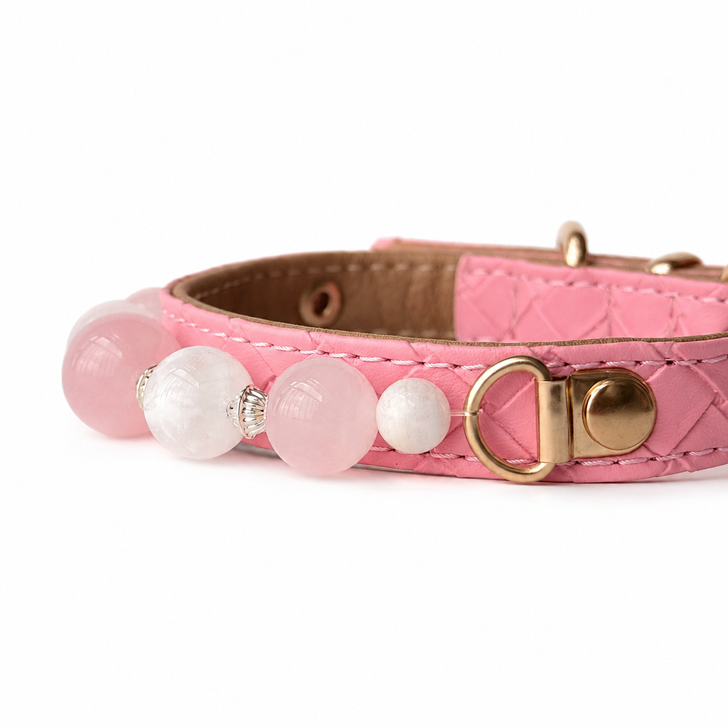 Blush Reverie Gemstone Dog Collar