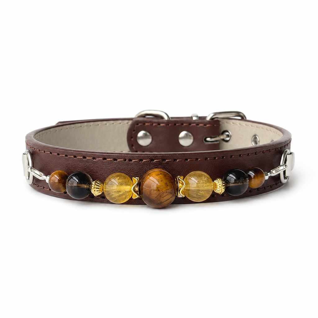 Sable Ember Gemstone Dog Collar