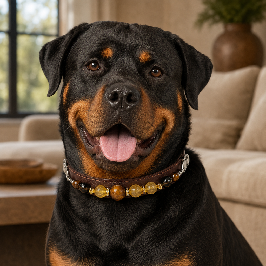 Sable Ember Gemstone Dog Collar