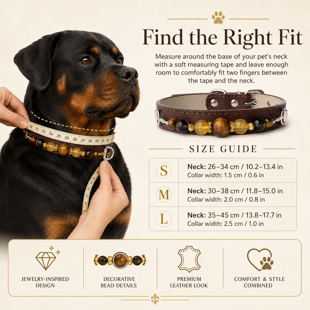 Sable Ember Gemstone Dog Collar