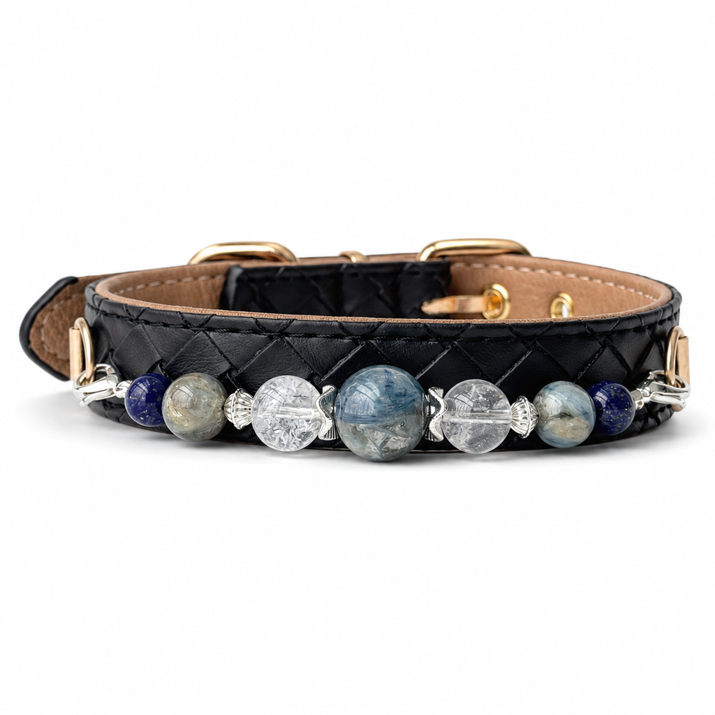 Azure Nocturne Gemstone Dog Collar