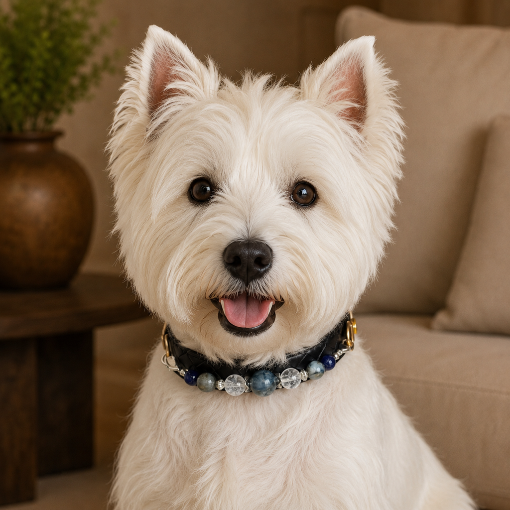 Azure Nocturne Gemstone Dog Collar