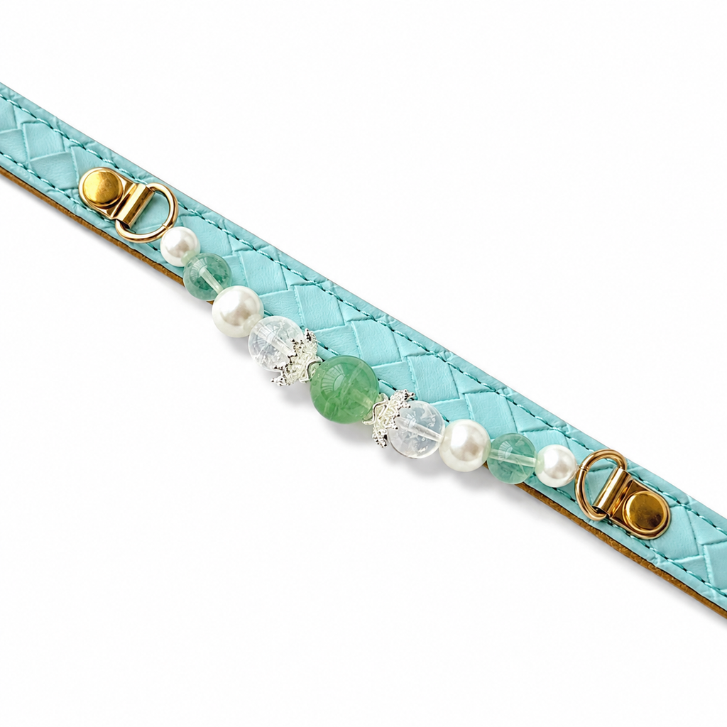 Celadon Reverie Gemstone & Pearl Dog Collar