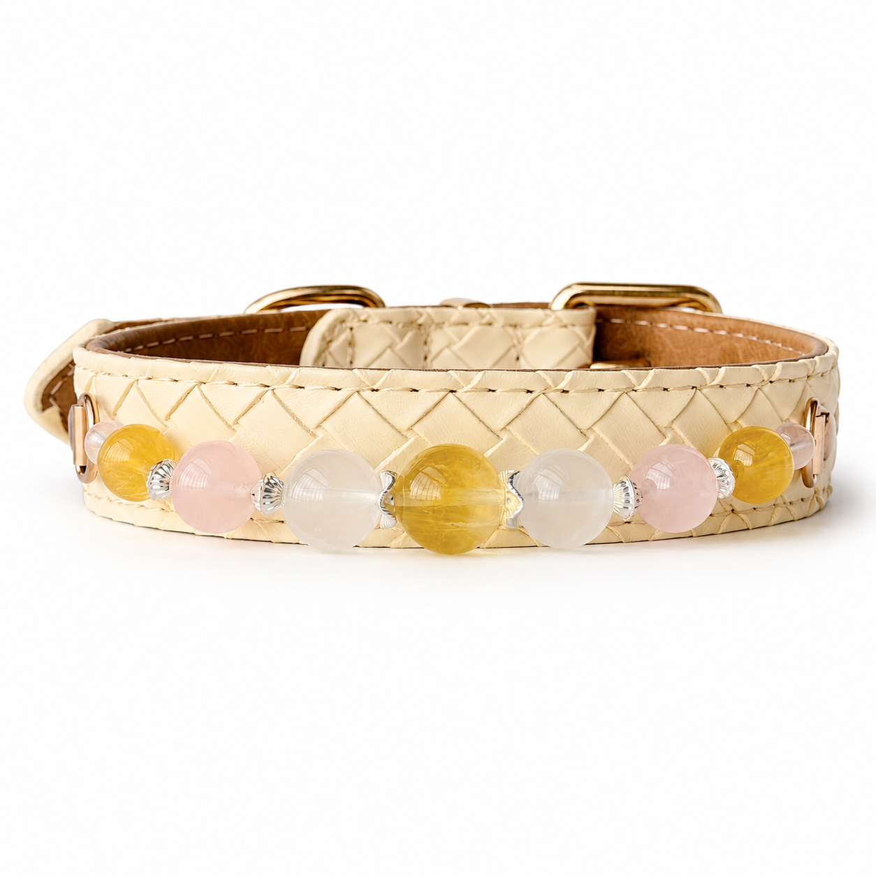 Aurelia Blush Gemstone Dog Collar