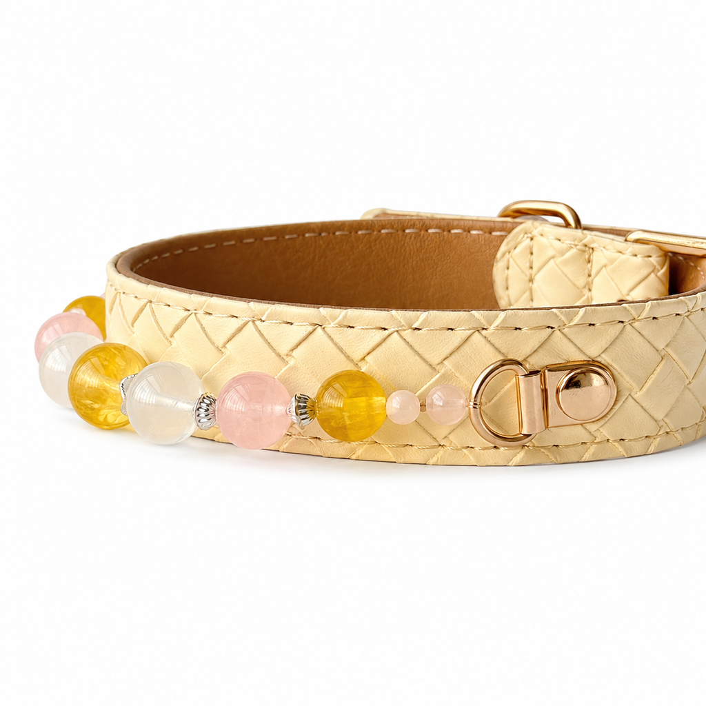 Aurelia Blush Gemstone Dog Collar