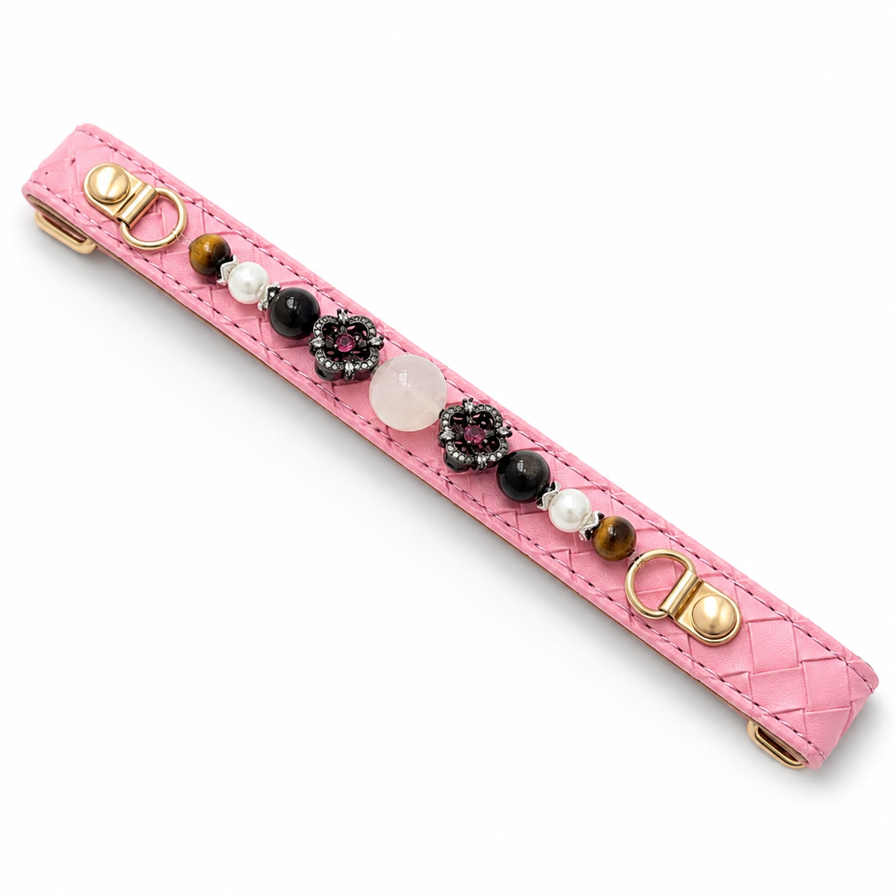 Rosé Noir Gemstone Dog Collar