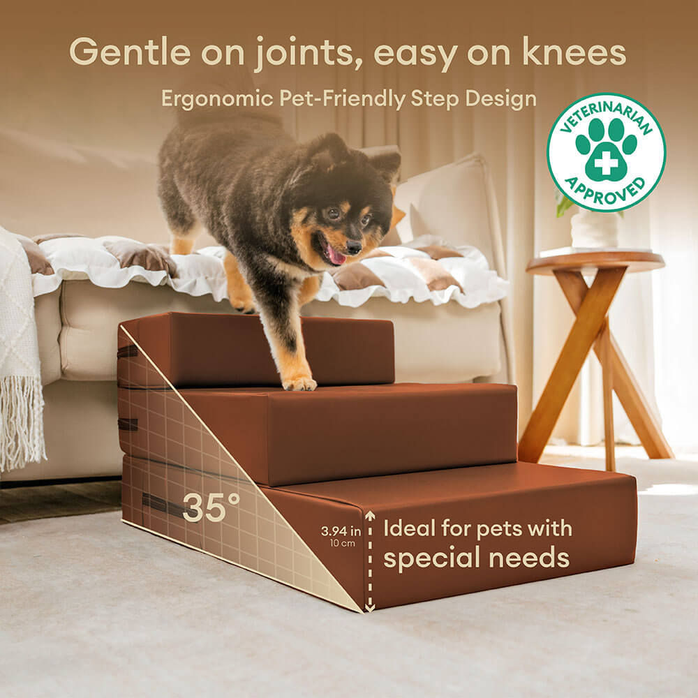 Modular Faux Leather Pet Stairs