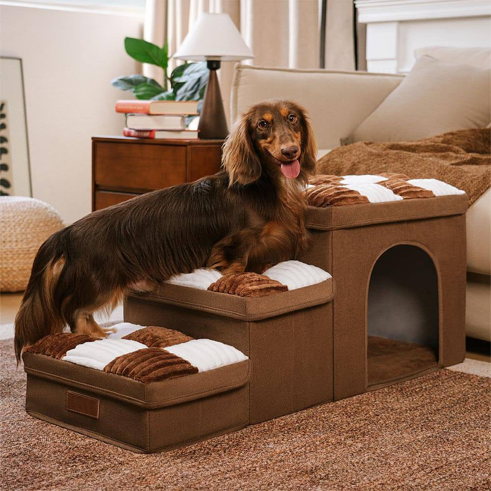 Checkerboard Storage Pet Stairs