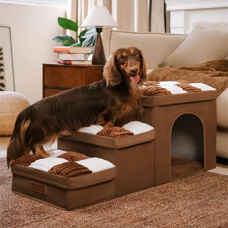 Checkerboard Storage Pet Stairs