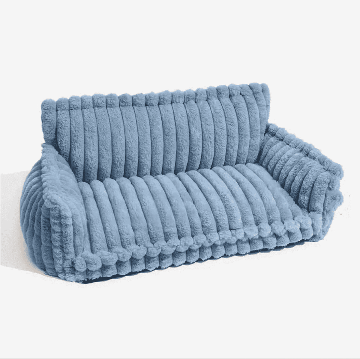 Ribbed Plush Pet Sofa Bed