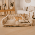 Ribbed Plush Pet Sofa Bed