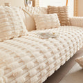 Textured Plush Sofa Cover