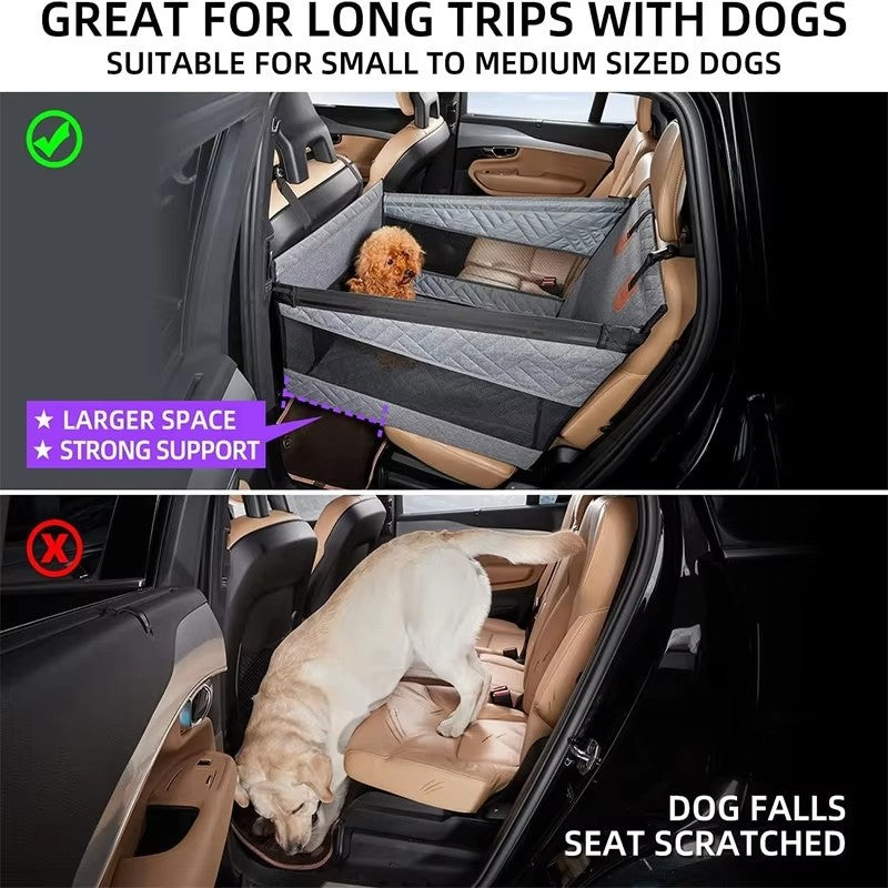 Structured Oxford Rear Seat Pet Basket
