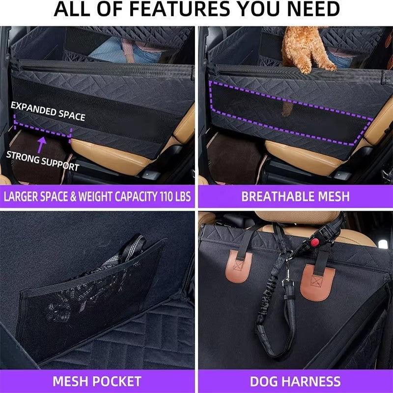 Structured Oxford Rear Seat Pet Basket