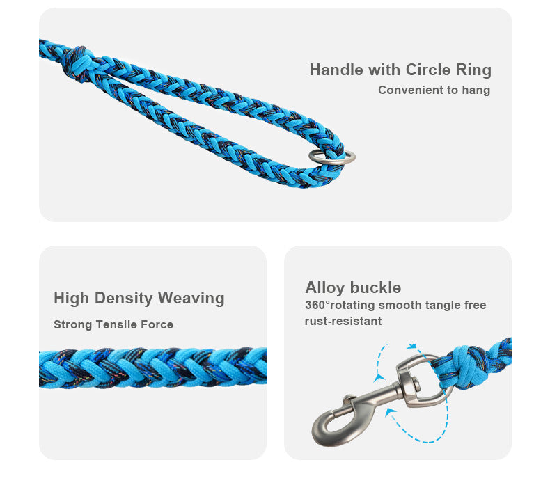 Braided Rope Slip Collar & Leash