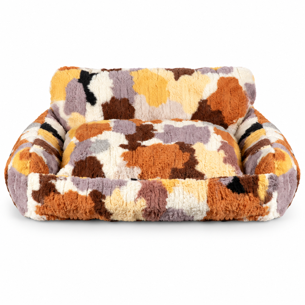 Colorblock Plush Pet Nest - Light Brown - square product image