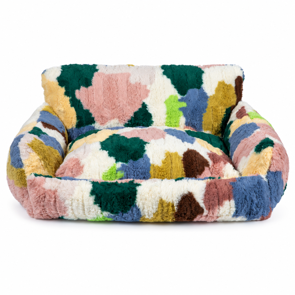 Colorblock Plush Pet Nest - Multicolor - square product image