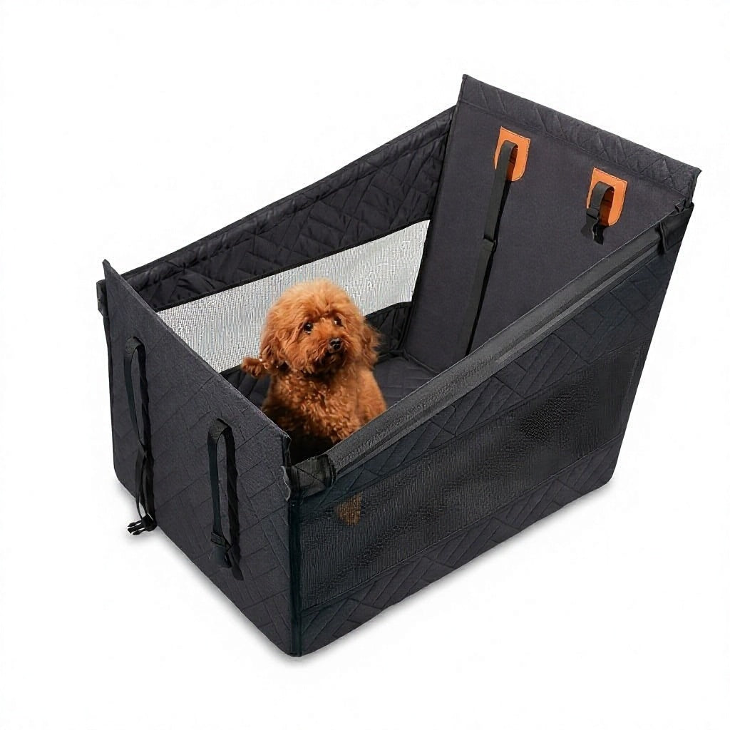 Structured Oxford Rear Seat Pet Basket — product and lifestyle photography