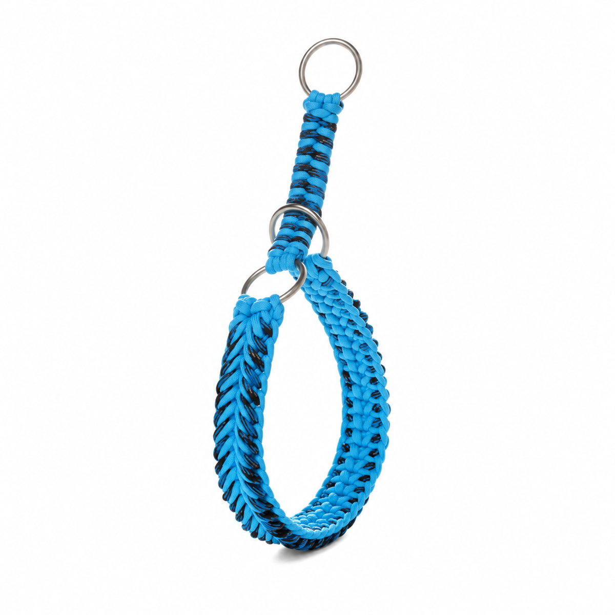 Braided Rope Slip Collar - blue black