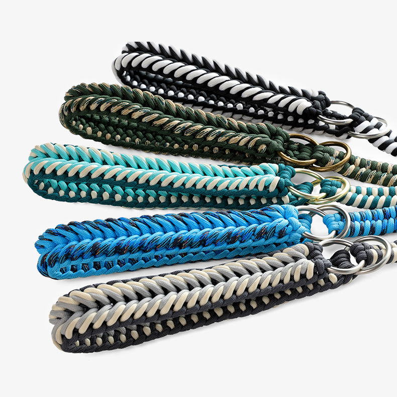 Braided Rope Slip Collar & Leash — product and lifestyle photography