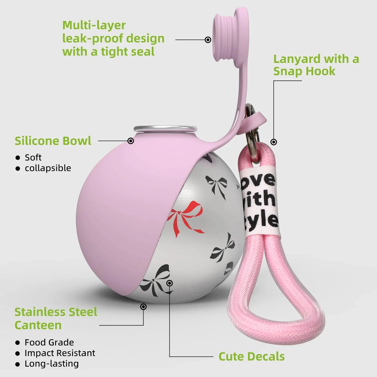Sip & Go Travel Bottle + Bowl