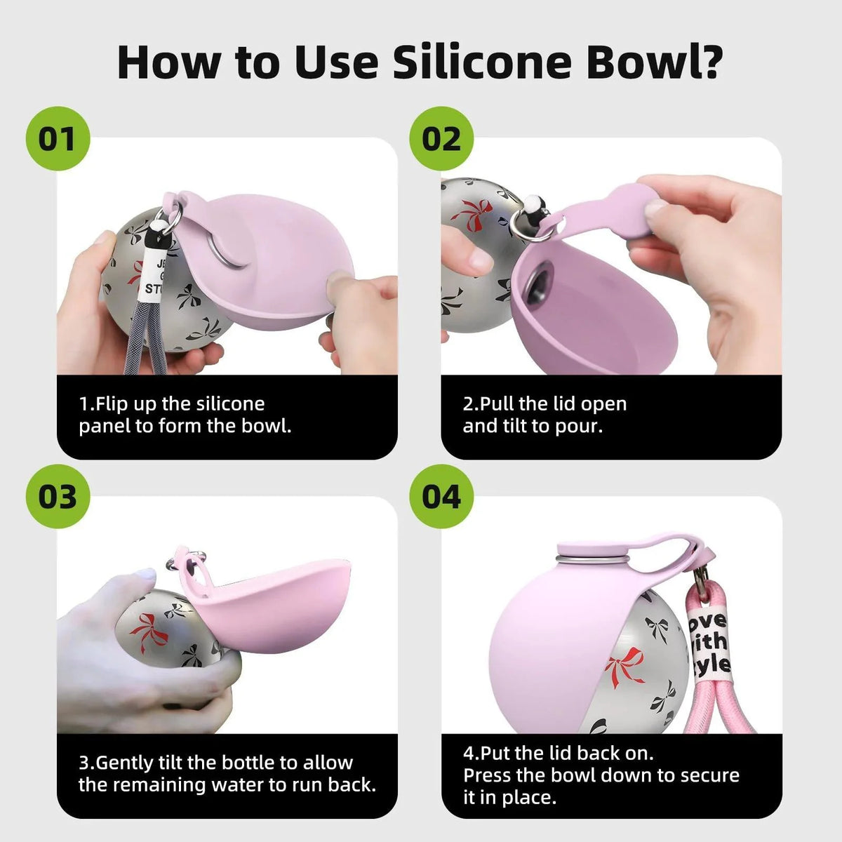 Sip & Go Travel Bottle + Bowl