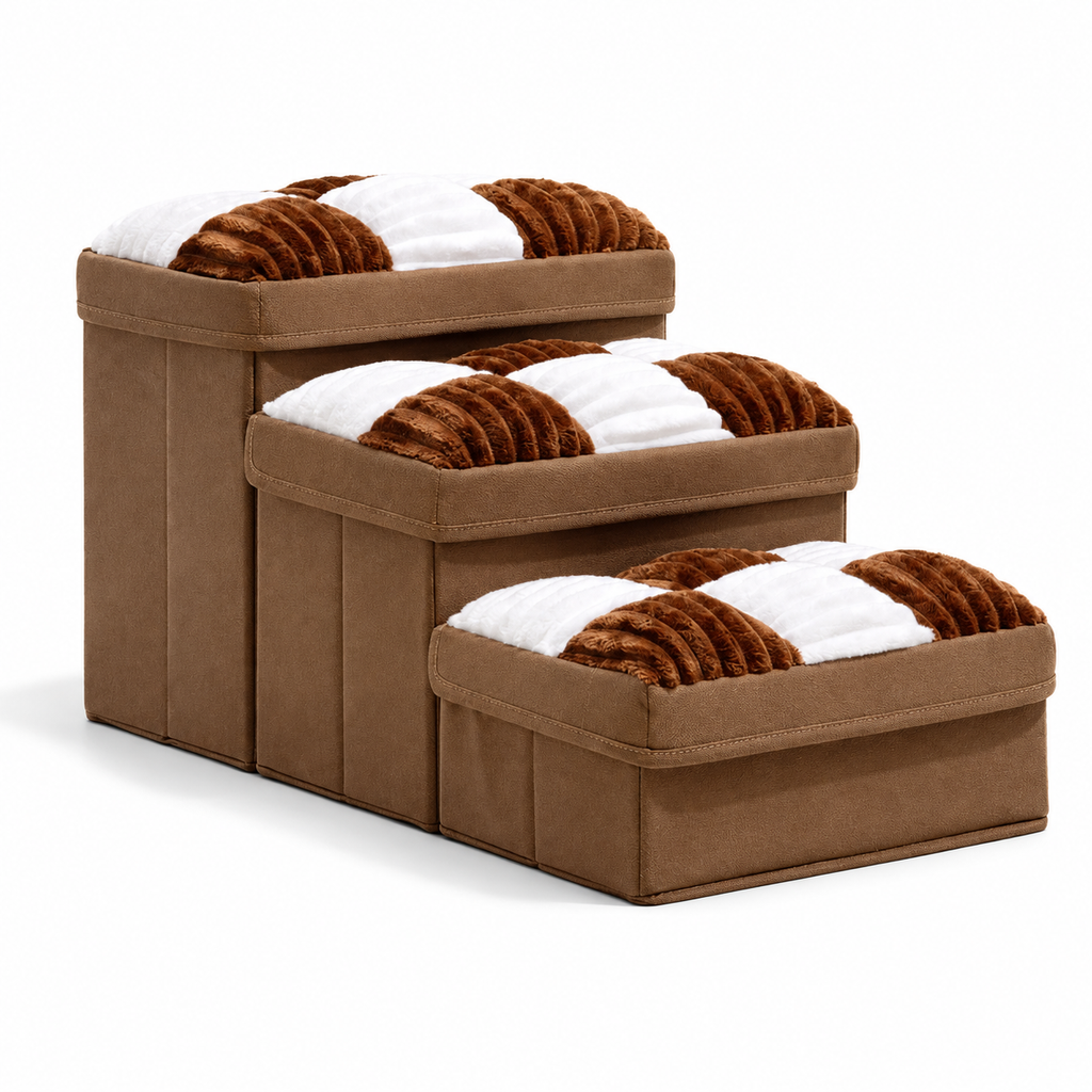 Checkerboard Storage Pet Stairs — product view