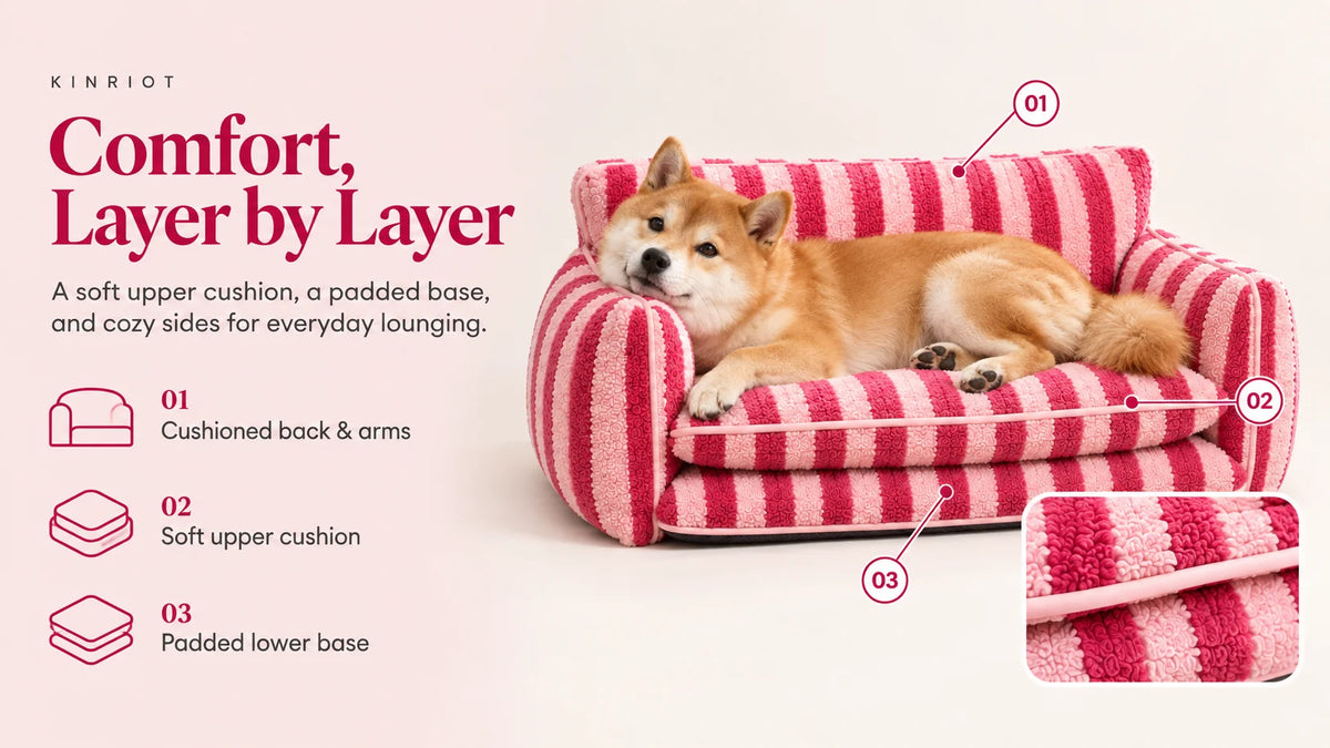 Comfort, layer by layer. Cushioned back and arms, soft upper cushion, and padded lower base for everyday lounging.