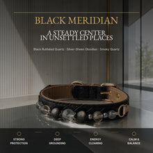 Black Meridian Black Rutilated Quartz Pet Jewelry Collar — KINRIOT crystal pet jewelry for size-compatible cats and dogs, gallery view 3.