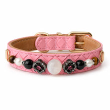 Rose Riot Moonstone, Obsidian & Tiger’s Eye Pet Jewelry Collar — KINRIOT crystal pet jewelry for size-compatible cats and dogs, gallery view 6.
