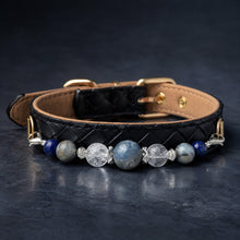 Azure Nocturne Kyanite & Lapis Lazuli Pet Jewelry Collar for size-compatible cats and dogs.