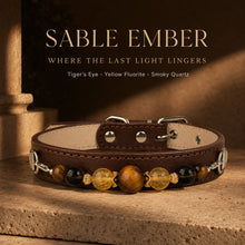 Sable Ember Tiger’s Eye Pet Jewelry Collar — KINRIOT crystal pet jewelry for size-compatible cats and dogs, gallery view 3.