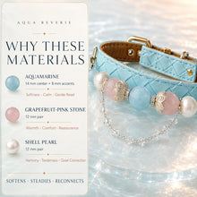 Aqua Reverie Aquamarine & Pearl Pet Jewelry Collar — KINRIOT crystal pet jewelry for size-compatible cats and dogs, gallery view 5.