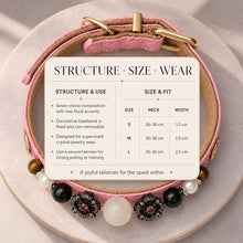 Rose Riot Moonstone, Obsidian & Tiger’s Eye Pet Jewelry Collar — KINRIOT crystal pet jewelry for size-compatible cats and dogs, gallery view 8.