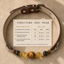 Sable Ember Tiger’s Eye Pet Jewelry Collar — KINRIOT crystal pet jewelry for size-compatible cats and dogs, gallery view 7.