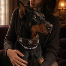 Violet Constellation Purple Agate Interchangeable Crystal Pet Jewelry Collar — KINRIOT crystal pet jewelry for size-compatible cats and dogs, gallery view 9.