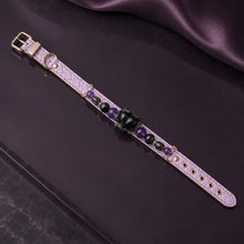 Midnight Violet Amethyst, Obsidian & Smoky Quartz Pet Jewelry Collar — KINRIOT crystal pet jewelry for size-compatible cats and dogs, gallery view 6.