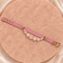 Blush Reverie Rose Quartz & Phantom Quartz Pet Jewelry Collar — KINRIOT crystal pet jewelry for size-compatible cats and dogs, gallery view 6.